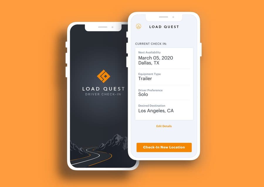 LoadQuest driver app for freight check-ins
