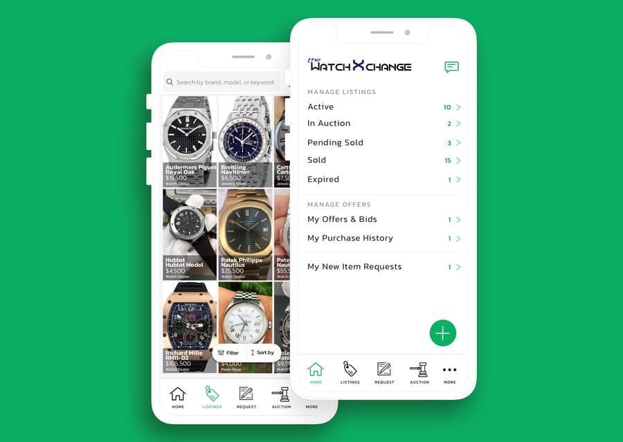 TheWatchXChange luxury watch marketplace mobile app
